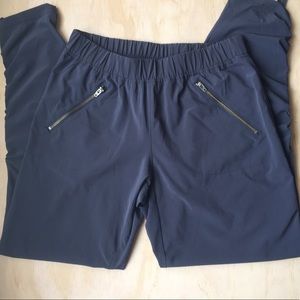 Athleta Gray Athletic Pants Ruched/Adjustable Ties